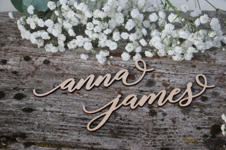 29 Laser cut custom wedding place nameCustom wood wedding signsWooden place cards WEDDING table decorLaser cut namesTAGS for wedding