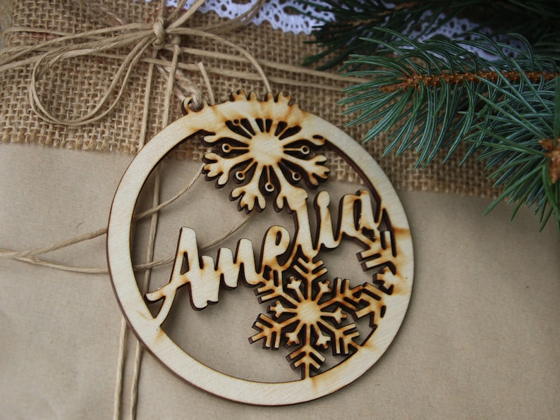 Laser Cut Name for Christmas Tree/wood Bauble Etsy New Zealand