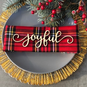 WEIHNACHTS PLATZKARTEN Weihnachtstisch Tischdekoration Joyful Merry Peace Believe Tischkarten Tischdekoration Weihnachtsdekoration