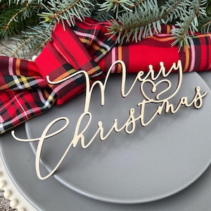 NATALE Segnaposto Segnaposto natalizio Decorazione tavola natalizia Gioioso Allegro Pace Credere SegnapostoDecorazioni tavola natalizie Etichetta di Natale
