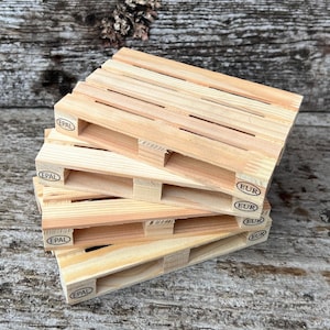 Mini sottobicchiere in pallet di legno Sottobicchieri in pallet Pallet di legno personalizzato Pallet di legno inciso Segnaposto per matrimoni Pallet di legno fatti a mano