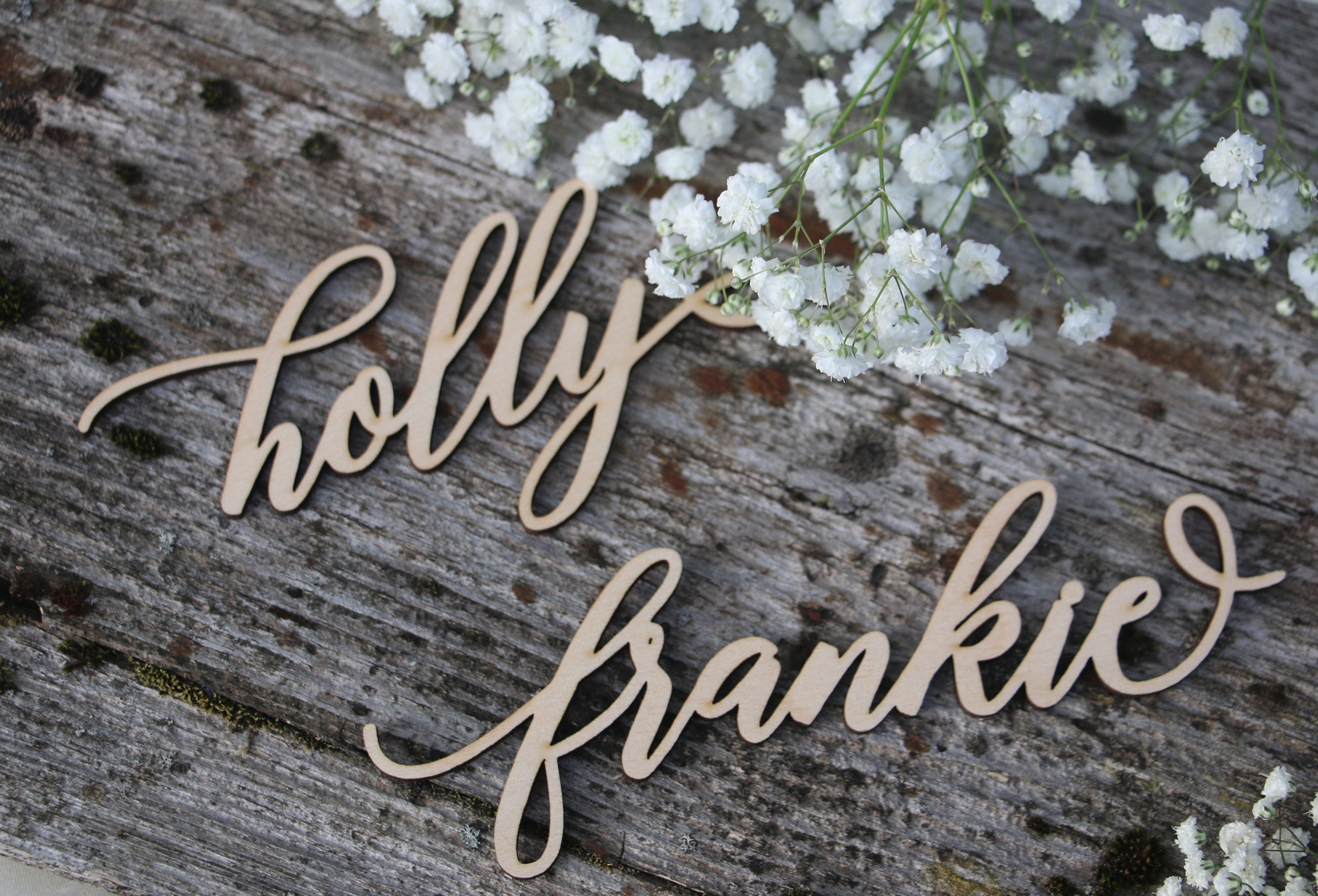 Laser Cut Wood Names Custom Laser Cut Name Signs Wedding Place Etsy