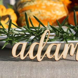 Laser Cut wood Thanksgiving Name signsCustom Laser cut Thanksgiving Setting SignsThanksgiving place cardsThanksgiving table decors image 3