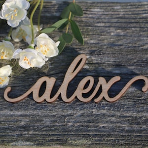 Benutzerdefiniertes lasergeschnittenes Namensschild/Gedeckschild/Dinner-Party-Tischkarte/Hochzeits-Escort-Karte/moderne Kalligraphie-Party-Dekoration