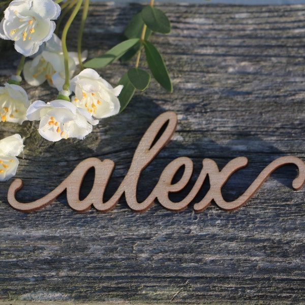 Custom Laser Cut Name sign/Place Setting Sign/Dinner Party Place Card /Wedding Escort Card/ Modern Calligraphy Party Decoration