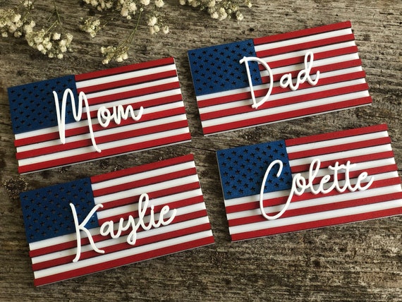 fourth of july place cards stampin up