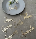 Laser cut wood names Custom Laser  cut Name Signs Wedding place cards Laser cut wood signs Place setting signs Name plates product logo