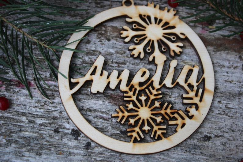 Laser Cut Name for Christmas Tree/wood Bauble Etsy New Zealand