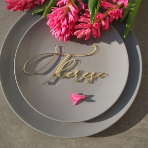 Segnaposti a specchio oro Segnaposti per matrimoni di lusso ETICHETTE a specchio oro Nomi tagliati al laser Biglietti di nozze in acrilico Decorazioni per matrimoni Tavolo Evento PERSONALIZZATO