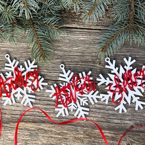 Custom Wooden Snowflake Ornament: Personalized Christmas Decor