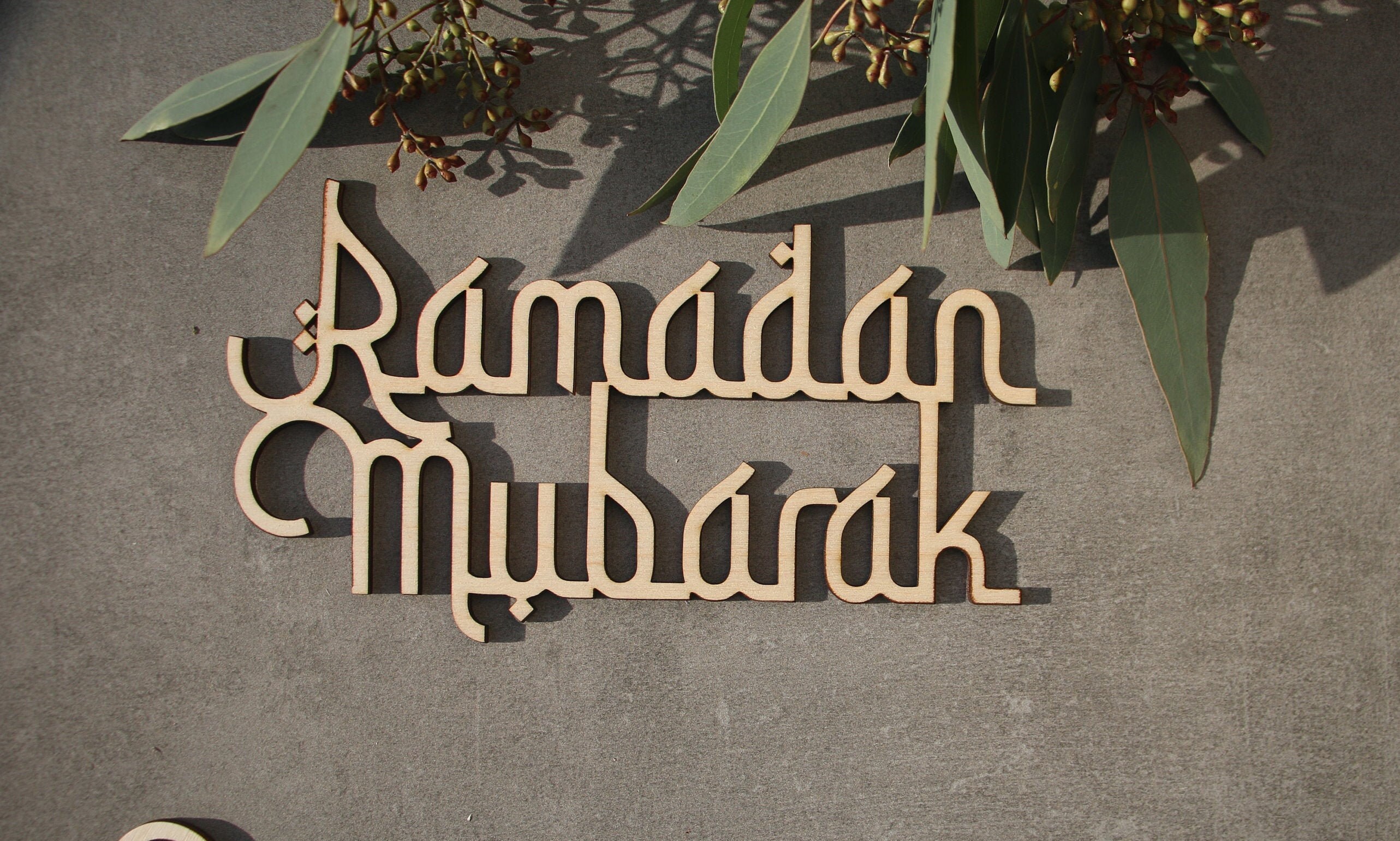 Ramadan Mubarak sign Eid decor Ramadan placecards EID MUBARAK decor laser cut Place names Bismillah Inshallah sign Ramadan sign Ramadan sign