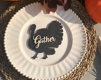 CUSTOM Thanksgiving table decor thanksgiving decorations ideas thanksgiving place cards turkey place cards Thanksgiving Table Settings