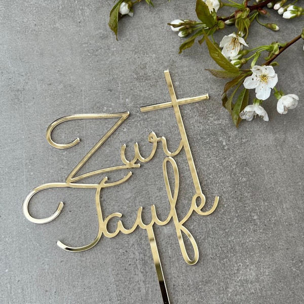 Zur Taufe Cake Topper Cake Topper Cake Decoration Personalised Cake Toppers Personalized Baptism Cake Topper Christening Topper