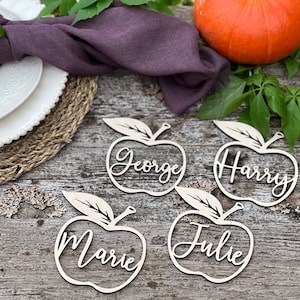 CUSTOM Thanksgiving Tischkarten Danksagung Tischdekoration Laser cut Thanksgiving Place Setting Dankbar Dankbar Gesegnete Sammeln Tischkarten