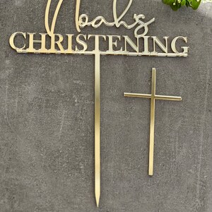 Christening Cake Topper Cake Topper Cake Decoration Personalised Cake Toppers Personalized Baptism Cake Topper Christening Topper image 3