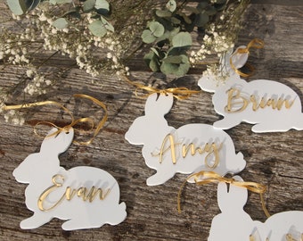 Custom Easter Basket Tags Bunny Easter Tags Custom Rabbit Easter Basket Tags Name Easter Decoration custom Easter Place cards Easter Gifts