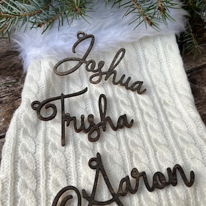 CUSTOM Christmas STOCKING tags,wooden gift tags,Christmas tags,gift decors,Christmas gift wrapping,laser cut wood tags,gift tags CHRISTMAS