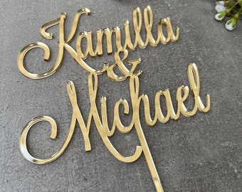 Wedding cake topper Custom name wedding cake topper Couple wedding cake topperCustom cake topperCustom names topper couple Wedding cake