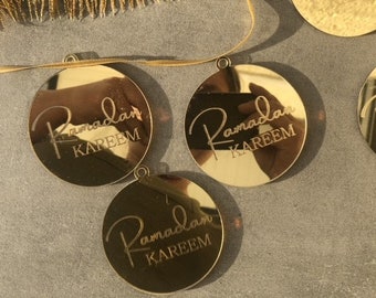 Cartello Ramadan Kareem in acrilico tagliato al laser: decorazioni per Eid Mubarak