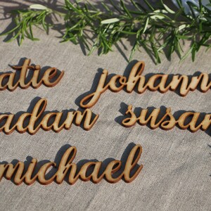 Laser Cut wood Thanksgiving Name signsCustom Laser cut Thanksgiving Setting SignsThanksgiving place cardsThanksgiving table decors image 5