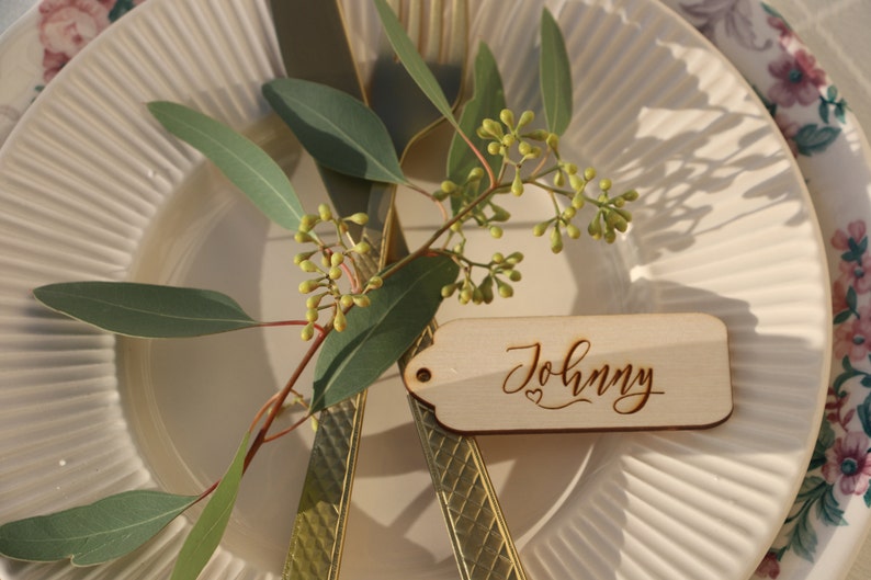 place card names,modern calligraphy place card,engraved place cards,tags Laser cut wedding table namesWooden place cardsWedding table signs
