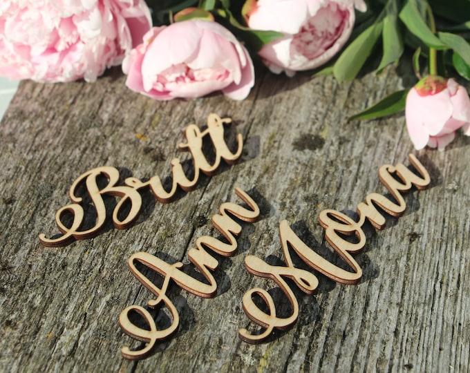 Laser Cut Wood Names Custom Laser Cut Name Signs Wedding Place Etsy