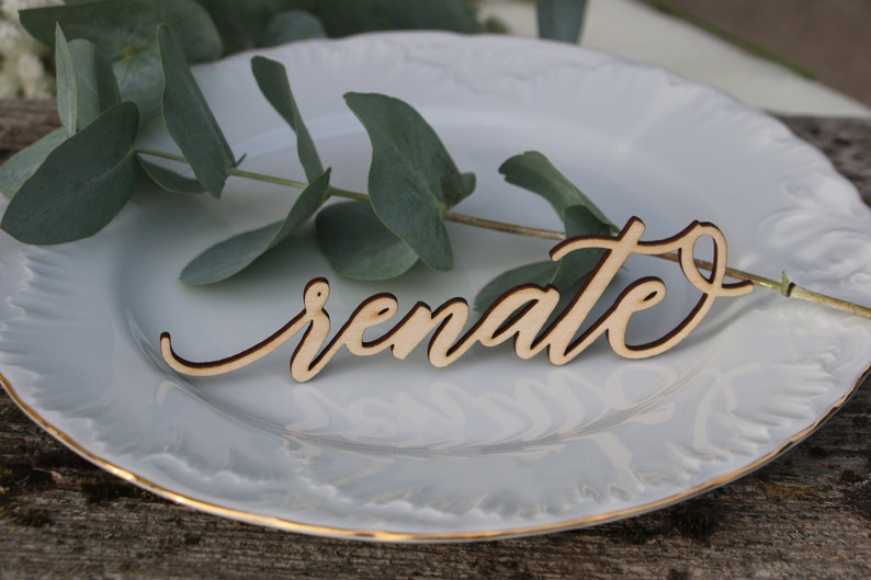 29 Laser cut custom wedding place nameCustom wood wedding signsWooden place cards WEDDING table decorLaser cut namesTAGS for wedding
