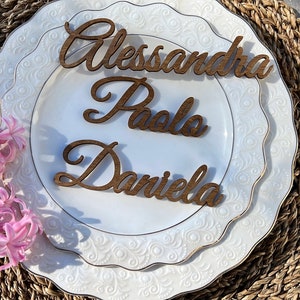 Wood wedding place cards Laser Cut Name signs Place wedding place cards Setting Sign Dinner Party Place Card Wedding Decor place cards