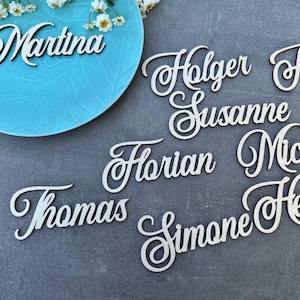 Nom de lieu de mariage personnalisé découpé au laser/ enseignes de mariage en bois personnalisées/ marque-place en bois/carte de table de mariage/noms découpés au laser/TAG pour table de mariage
