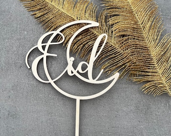 Eid cake topper Ramadan cake topper EID MUBARAK cake topper laser cut Place Setting Bismillah  sign Mubarak sign Ramadan signCake topper