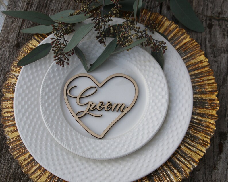 Laser cut custom wedding place namesCustom wood Heart signsWooden place cards WEDDING name cardsLaser cut namesHEART TAGS for wedding