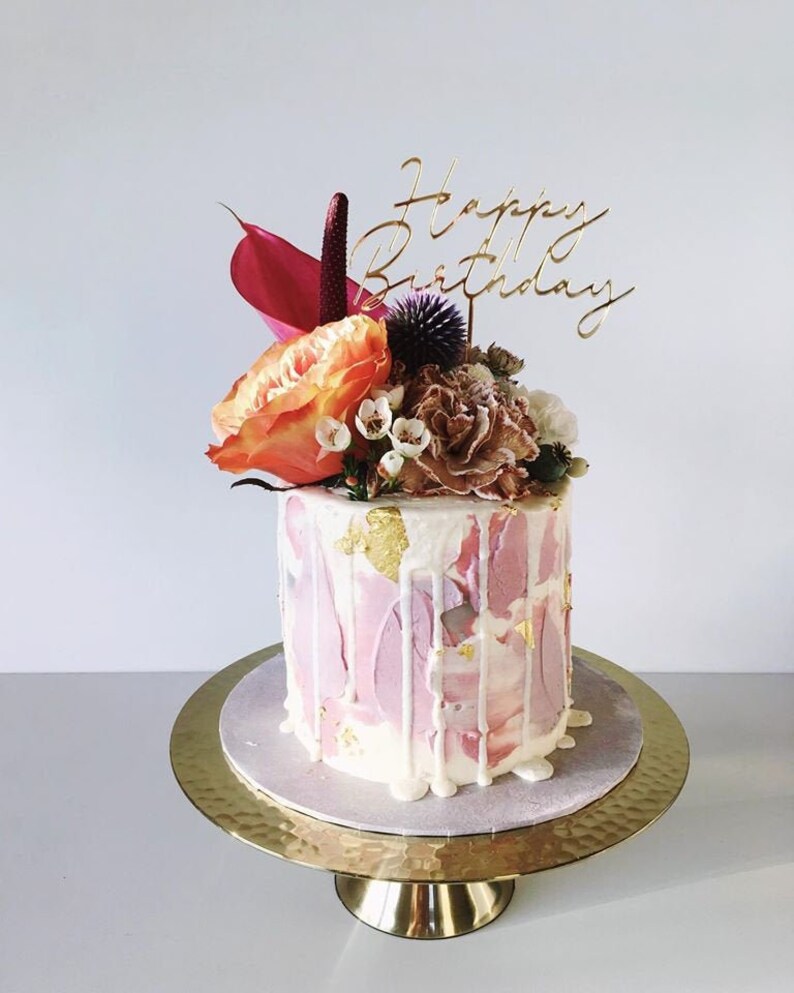 Laser Cut Happy Birthday Cake Topper/custom Birthday Cake - Etsy