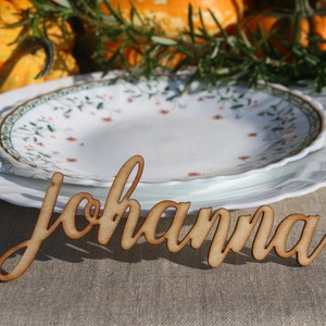 Laser Cut wood Thanksgiving Name signsCustom Laser cut Thanksgiving Setting SignsThanksgiving place cardsThanksgiving table decors image 7