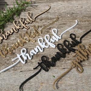 Dankbare Tischkarte CUSTOM Thanksgiving-Tischkarte Thanksgiving-Tischdekoration Thanksgiving-Gedeck Dankbare, dankbare, gesegnete Tischkarten