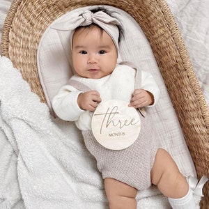 Cartes d'étapes importantes pour bébé, Panneaux d'étapes clés en bois, Photos mensuelles, Cadeau de baby shower, Accessoires photo nouveau-né, Marqueurs d'étapes clés du mois pour bébé
