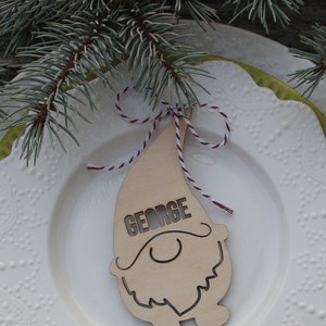 CHRISTMAS ornement Christmas placemate Stocking Wood gnomeSigns CHRISTMASplace cartes Laser cut wood signs Personalized gift tag