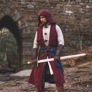 Open-Front Surcoat Linen Medieval Overgarment image 1