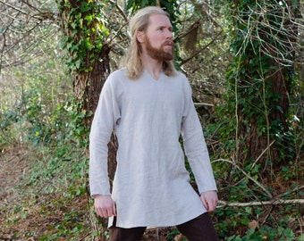 Natural Linen Viking Undertunic - Lightweight