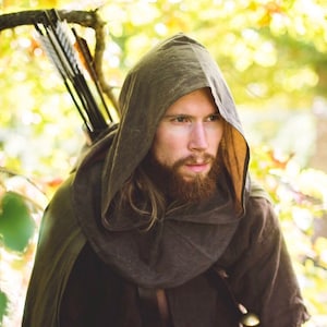 Waxed Canvas Ranger Hood - Medieval Hood Water Resistant!