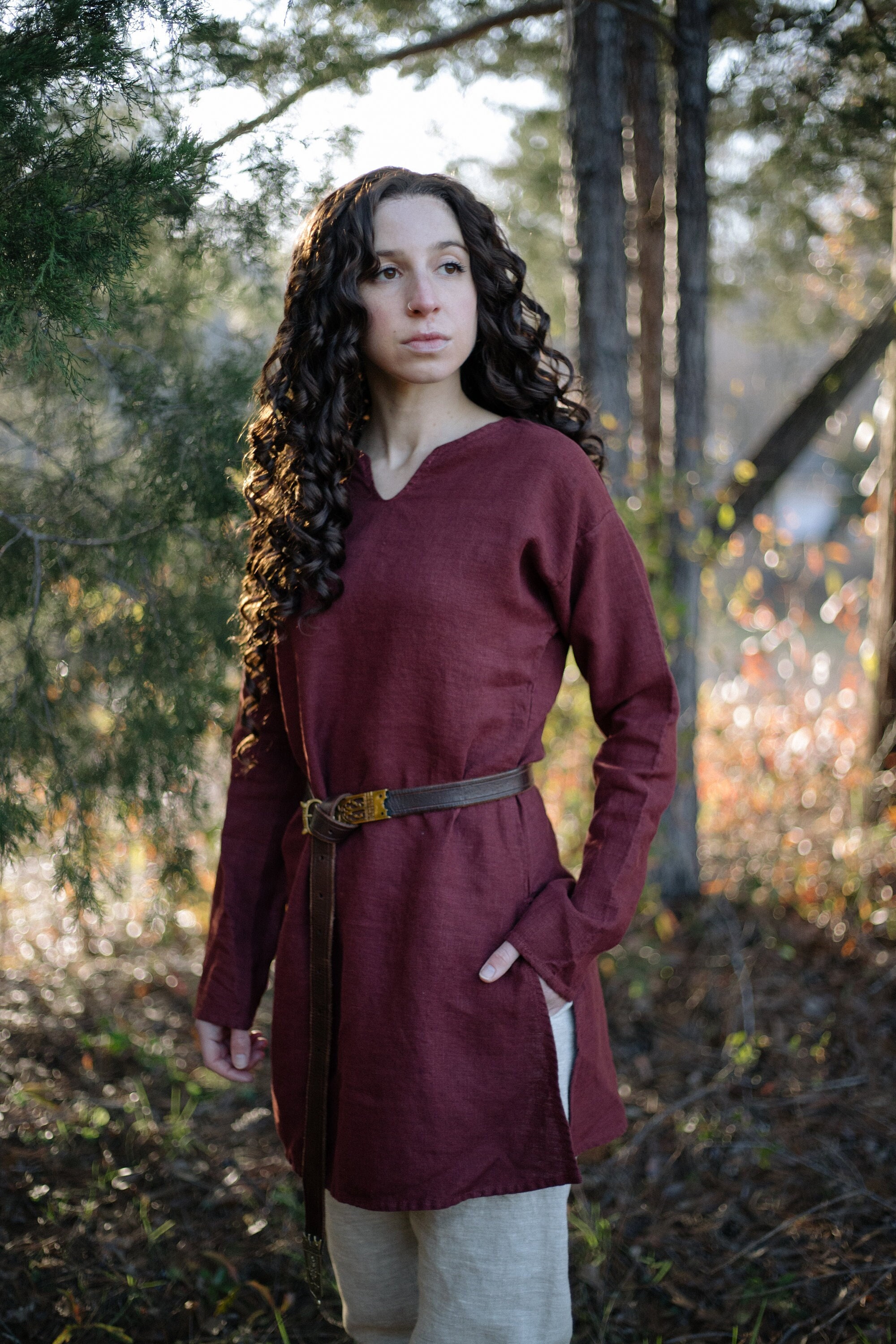 Shieldmaiden Linen Viking Tunic - 12 Colors