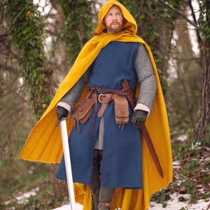 Knight's Cloak Knight's Cape - Medieval Linen Cloak - Etsy