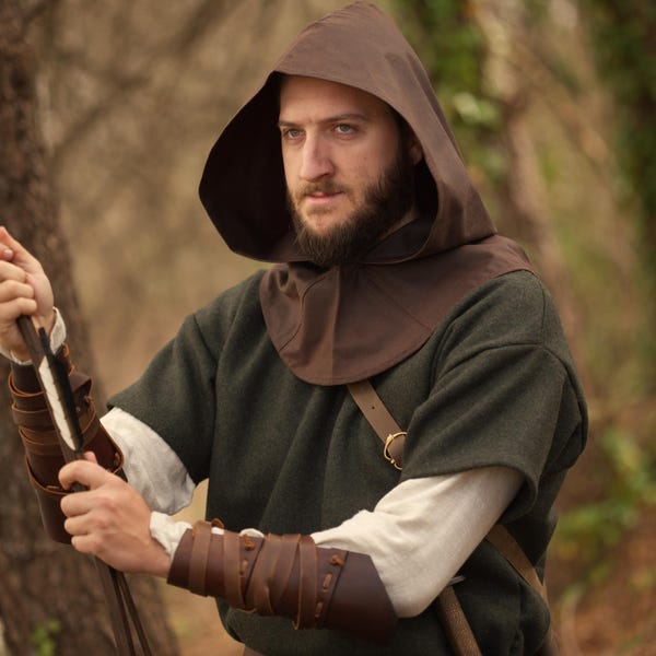 Waxed Canvas Ranger Hood - Medieval Hood Water Resistant!