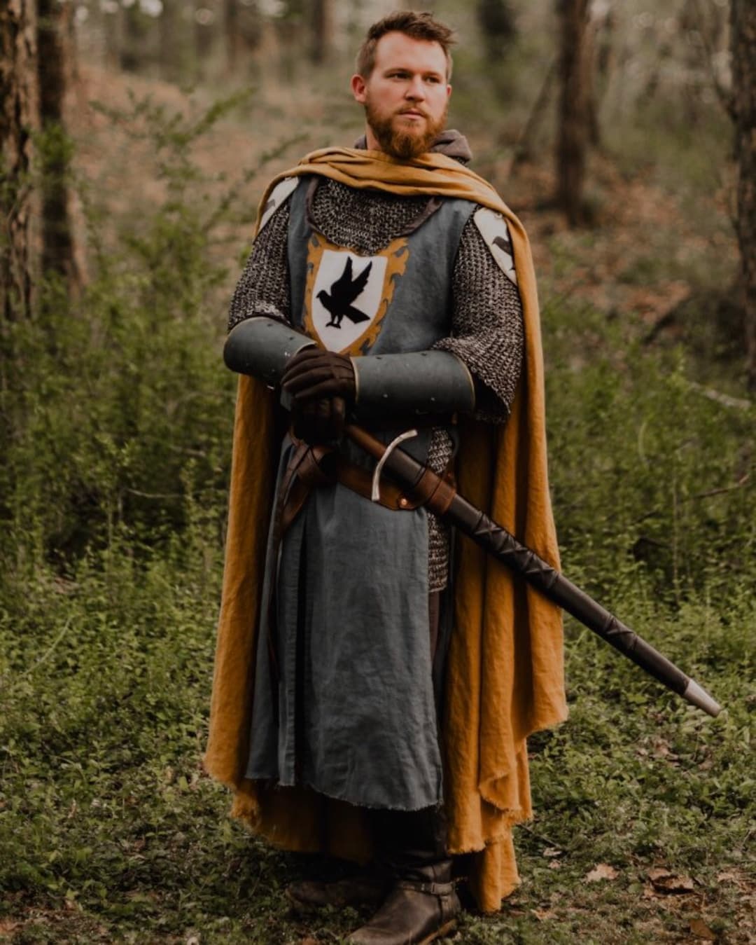 Knight's Cloak Knight's Cape - Medieval Linen Cloak - Etsy UK