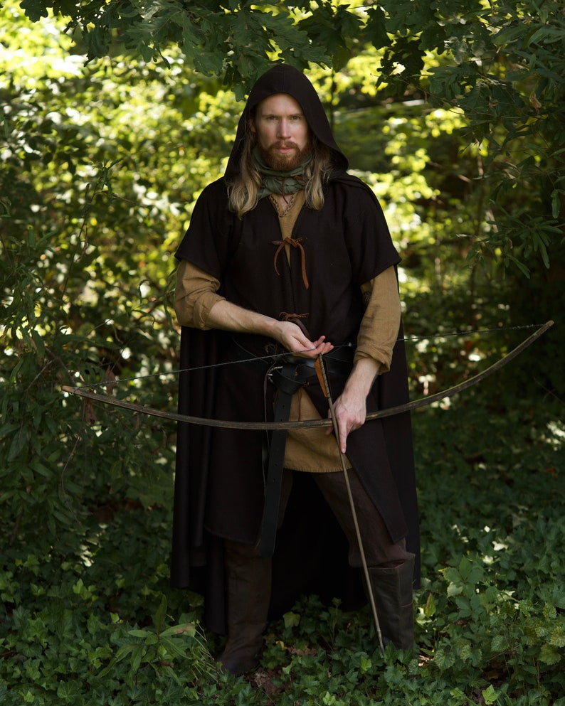 Wool Ranger Cloak Medieval and Fantasy Cape image 1