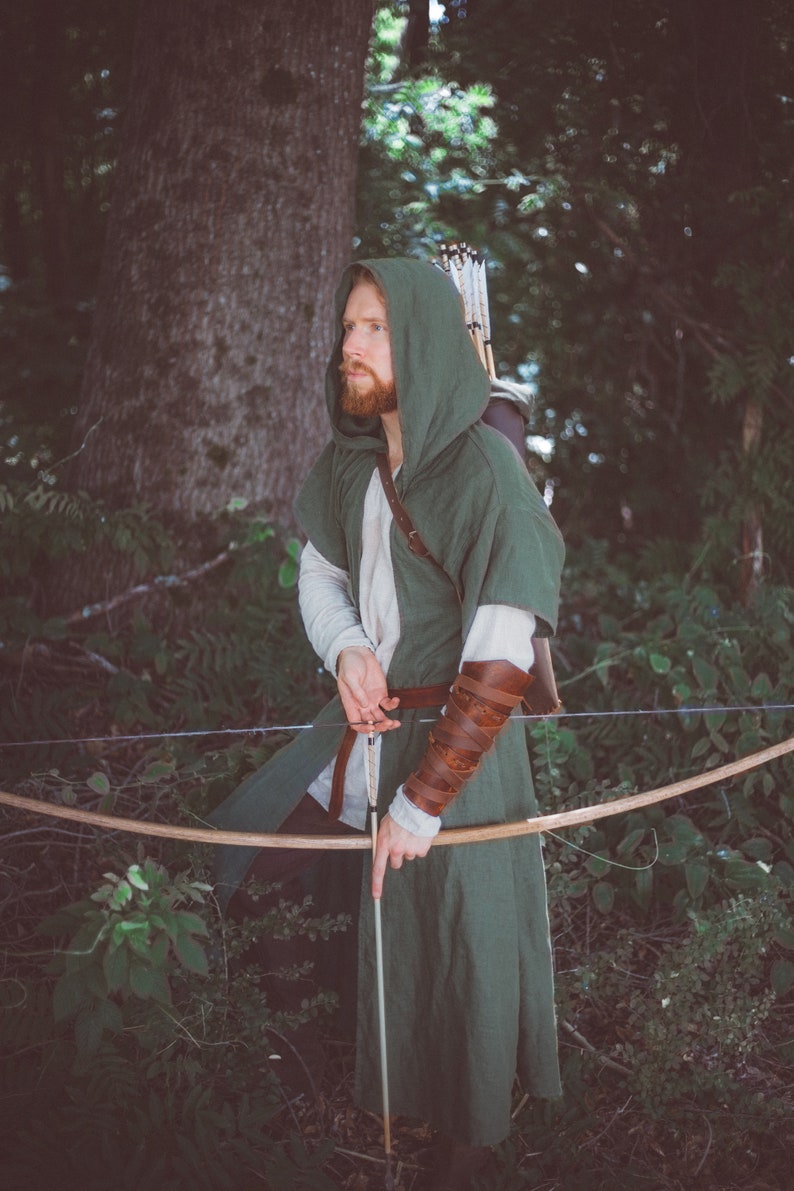 Magive Robe Mage's Robe - Medieval Linen Robe - Etsy