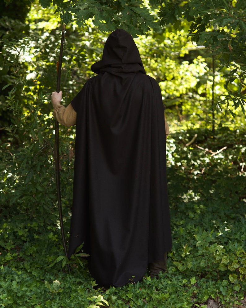 Wool Ranger Cloak Medieval and Fantasy Cape image 7