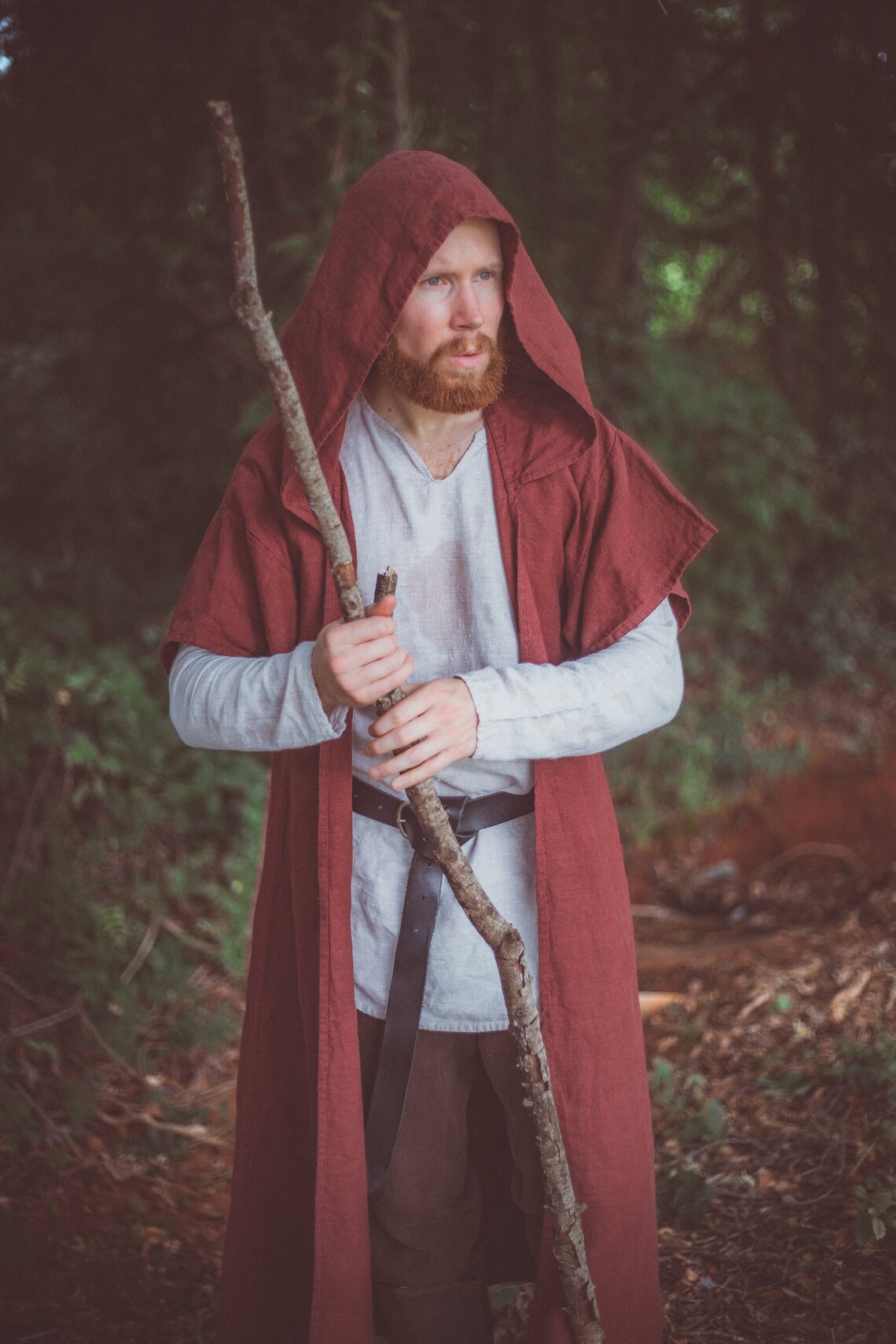 Medieval Adventure Robe Mage's Robe - Medieval Linen Robe - Etsy
