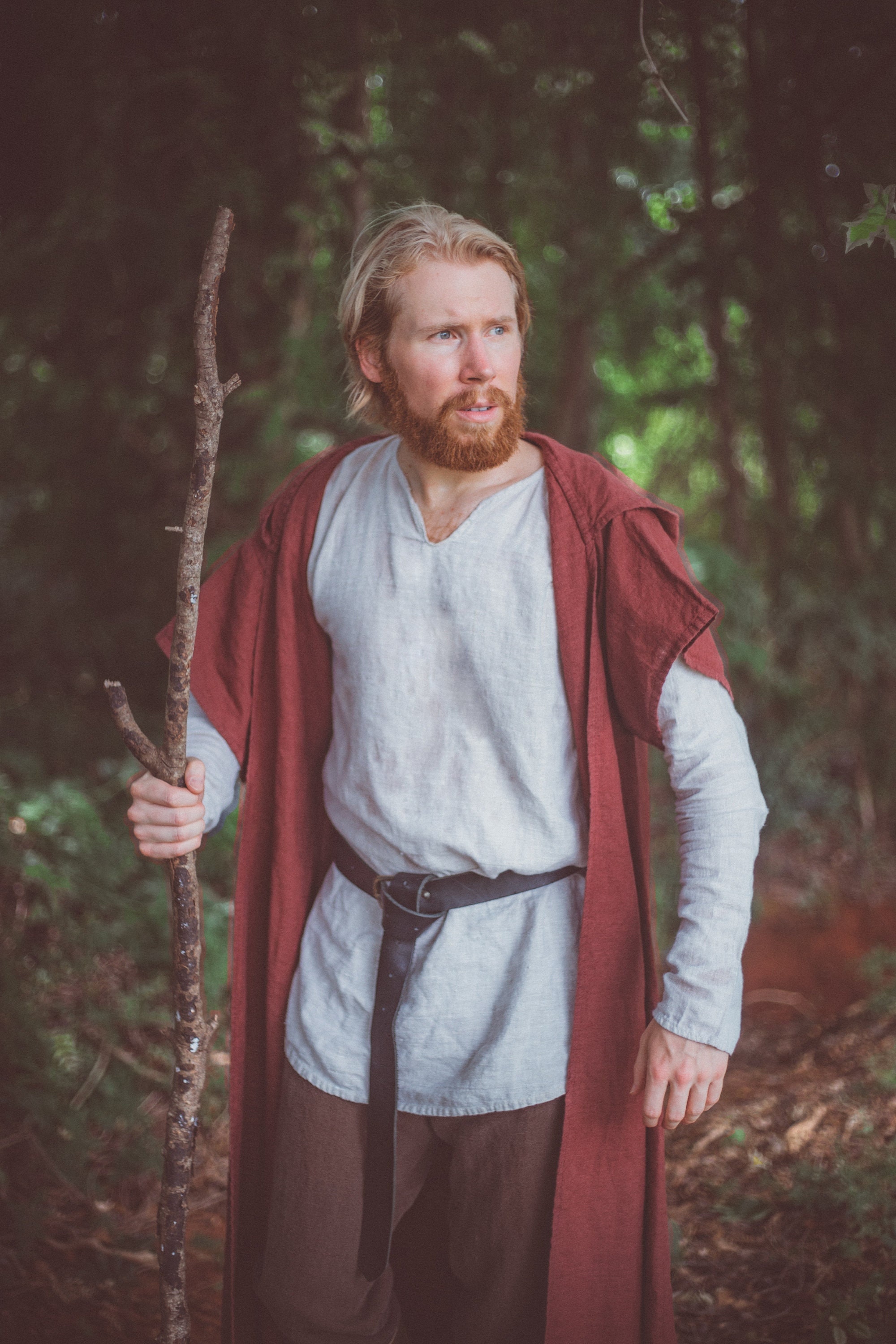 Mage's Robe - Medieval Linen Robe