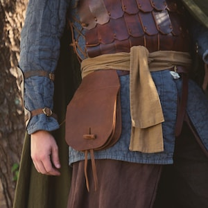 Waldläufer Gürteltasche - Mittelalter Beutel aus Leder