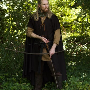 Wool Ranger Cloak Medieval and Fantasy Cape image 8